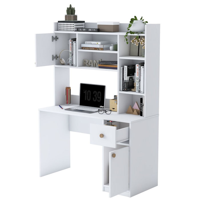 Hanah Home Escritorio y Estantería de Estudio HA128 - 3977 Blanco Hanah Home Escritorio y Estantería de Estudio HA128 - 3977 Blanco
